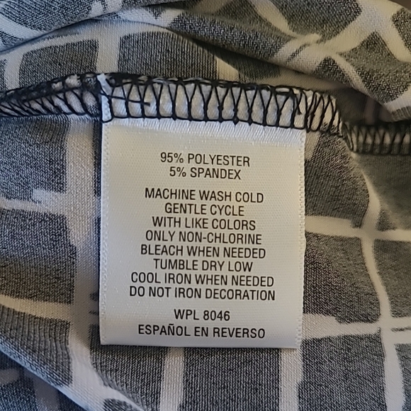 JM Winded Grid Stretch Black and White Dress Medium, Light Weight NWT - Picture 7 of 9